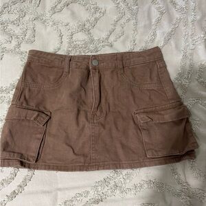 SHEIN brown cargo skirt